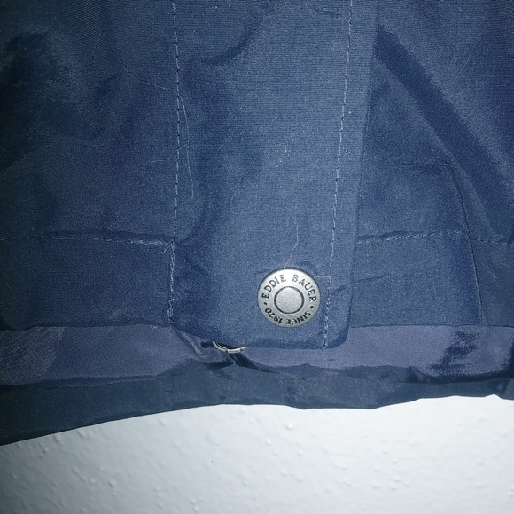 Eddie Bauer XXL Mens Water Resistant Snap Zip Front Hooded Nylon Jacket - Picture 6 of 12